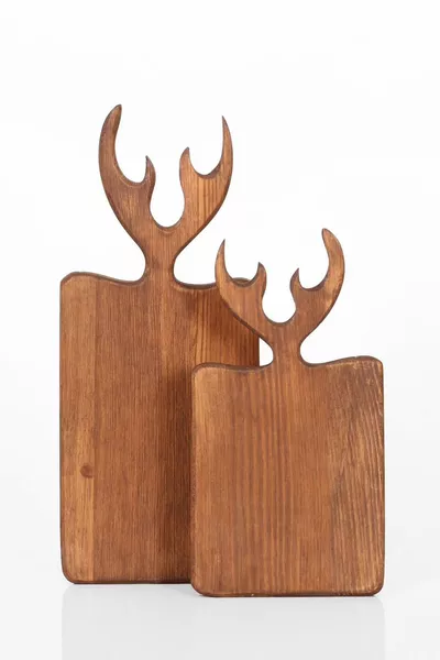 Neujahrsserie Rentier Präsentations-Schneidebrett % Tannenbaum