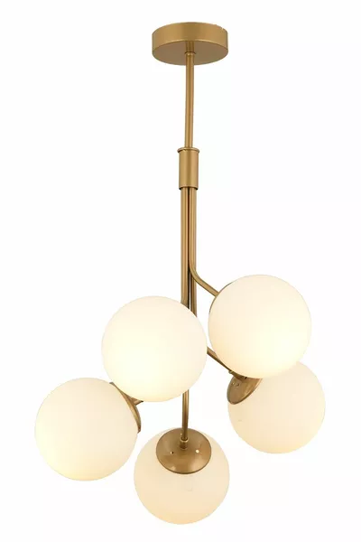 Artel 5-Light Vintage Ball Chandelier Modern Pendant, Kitchen Bedroom Living Room Chandelier