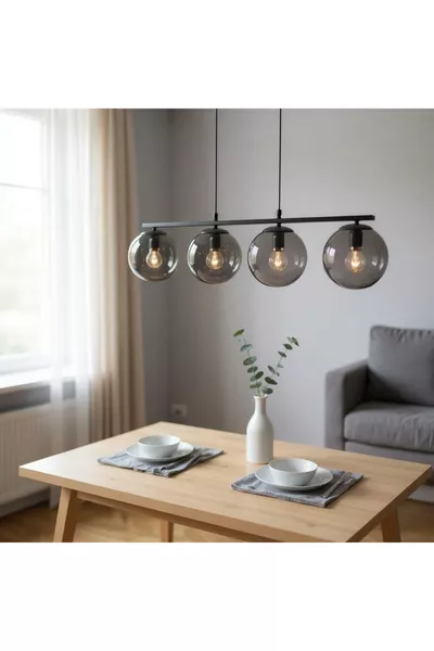 Romaithal Smoked Glass Modern Design Set of Four