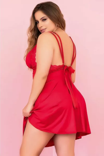 Fantasy Red Plus Size Nightgown 