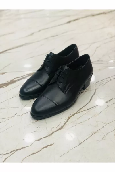 % Leather Wednesday Egg Heel Lace-Up herenschoenen