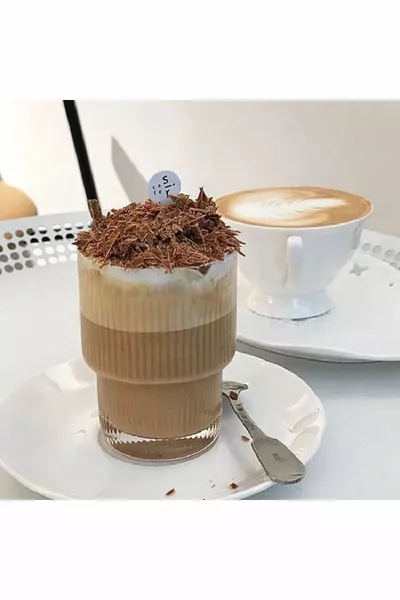 Origami Borosilikatglas Vintage Erfrischungsgetränk Tee Kaffee Präsentation Glas Tasse-Becher ml