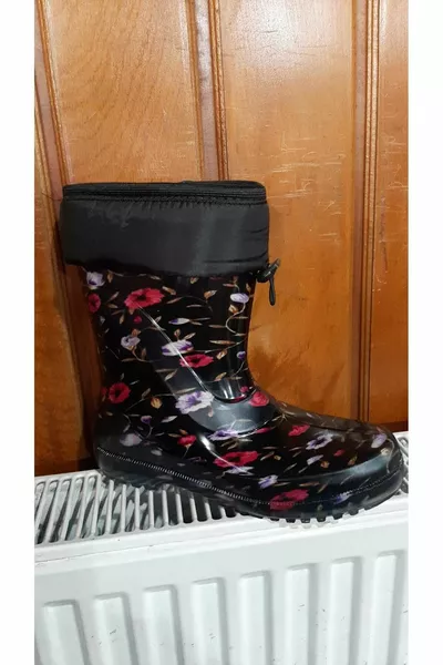 أحذية مضادة للماء مع الفراء داخل