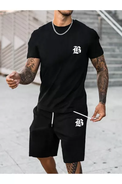 Ensemble T-shirt et short à imprimé spécial unisexe pour femme/homme