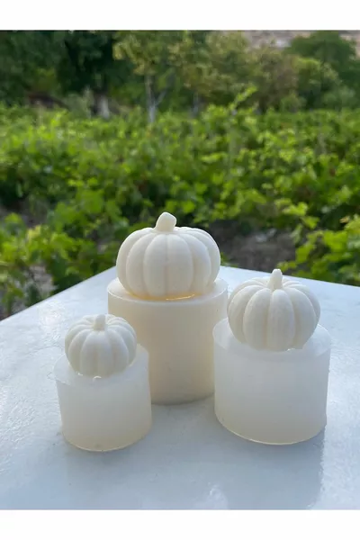 Set de 3 moules en silicone pour citrouille