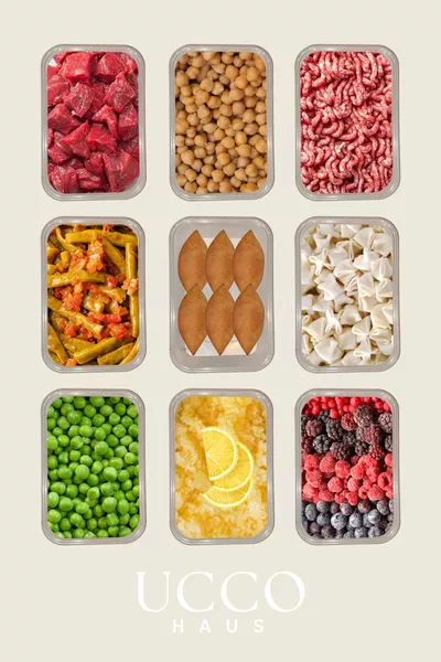 Set di  Contenitori Ermetici Economici da ml per Congelatore e Microonde, Organizer per Freezer