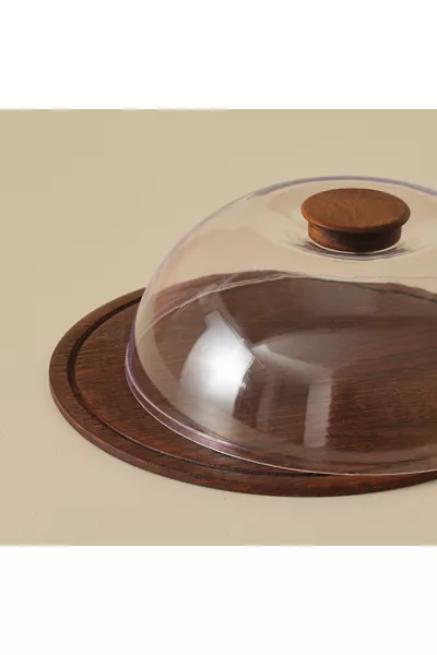 Nora Wooden Cake Dome Natural ( cm)