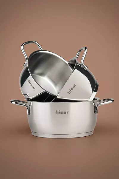 Teos Induction-Based 6-Piece Mini Steel Cookware Set