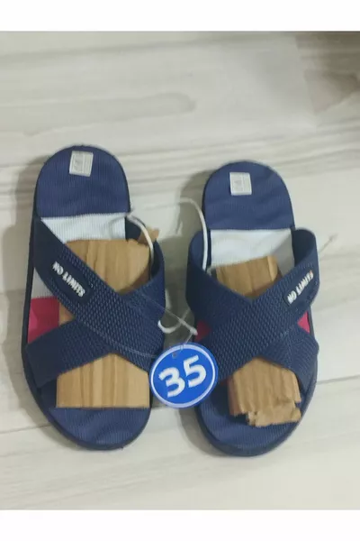 PANTOFFELS VOOR JONGENS  EINDE VAN DE SERIE SPECIALE PRIJS MARINEBLAUW