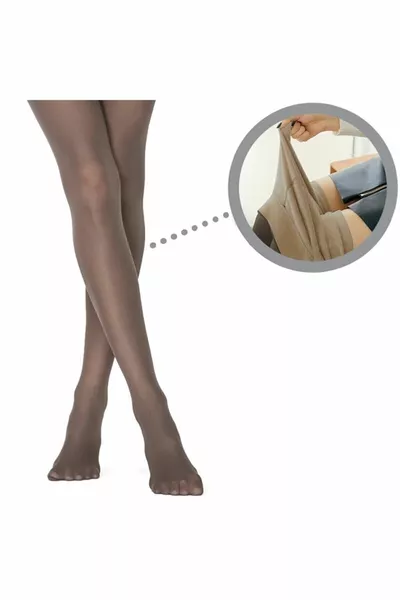 black thin pantyhose with fleece woven skin look inside