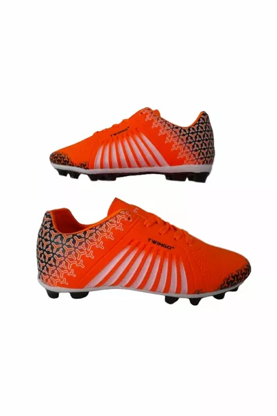 Men's Orange Plastic Gear Football Boots