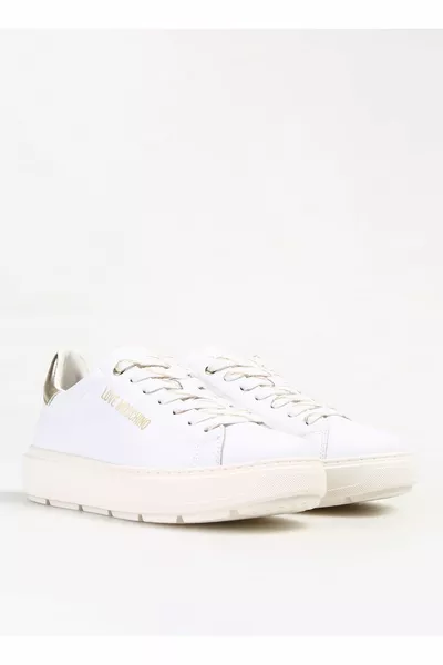 Weiß - Gold Damen Sneaker A