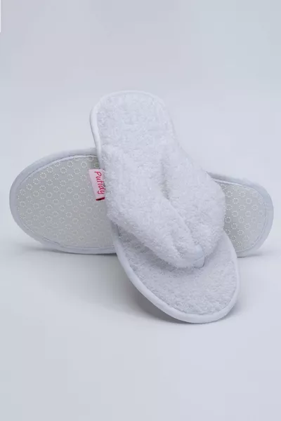 Teenslippers Handdoek Badslippers Wit