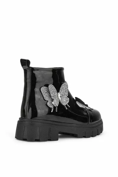 Farfalla in vernice Ragazze Stivali, Impermeabile