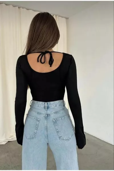Spanish Sleeve Basic Crop Top