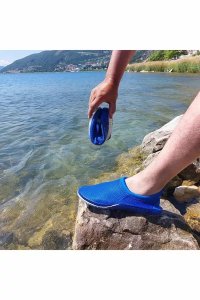 Serabien M Sax Blue Non-Slip Sole Pool Sea Surf Shoes
