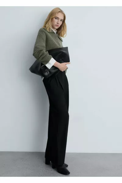 حذاء كاحل بكعب عريض