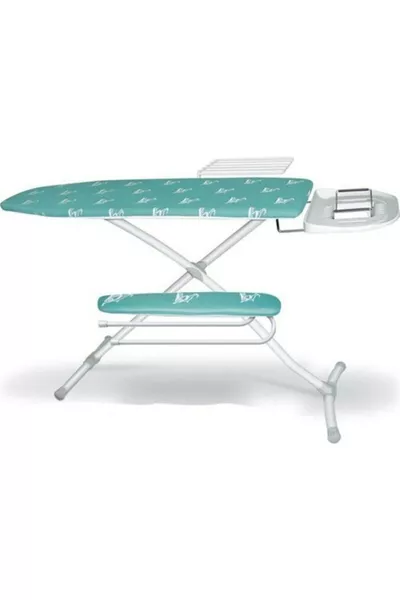 Ts Gzm l Squad Home Ironing Board (luxe) with Laundry Basket, Small Arm Attachment