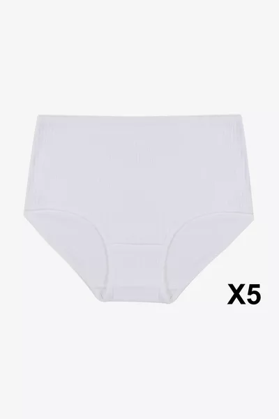 سروال نسائي خماسي rib بخصر مرتفع جدًا