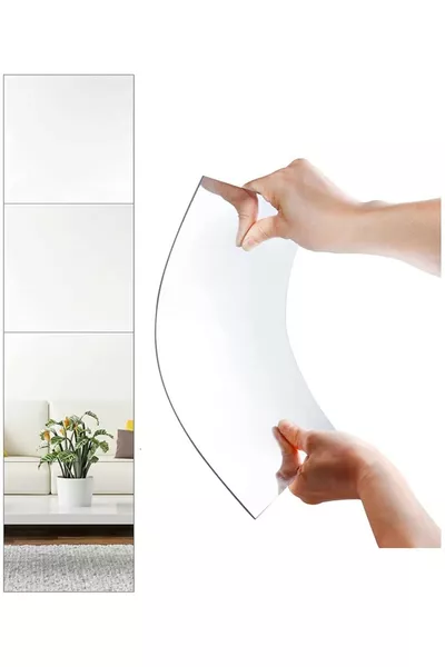 Onbreekbare Plexiglas Spiegel  Cm 1 Mm Zilver 4 Stuks