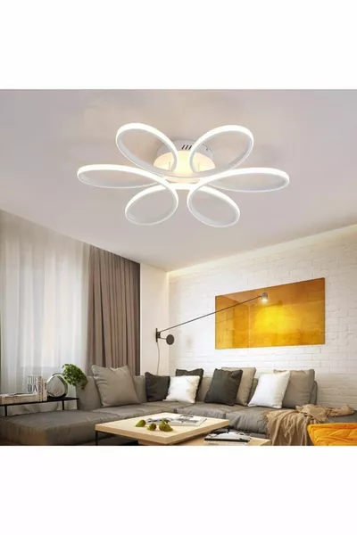 Modern Stella White Case White LED Ceiling Chandelier  Cm Diameter