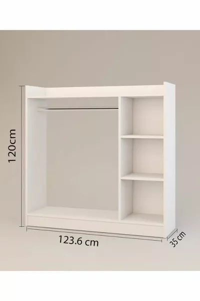 Armadio con 3 Ripiani Pratico - Bianco