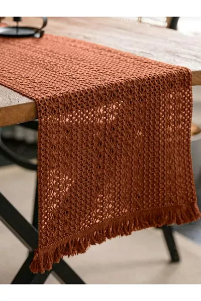 مفرش جريء من الدانتيل القطن العضوي بنقشة الفراشة 