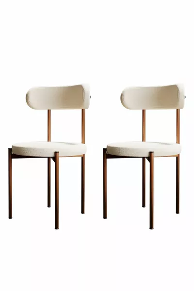 Trend 2-Piece Kitchen Table and Chair Set Cream-Coffee