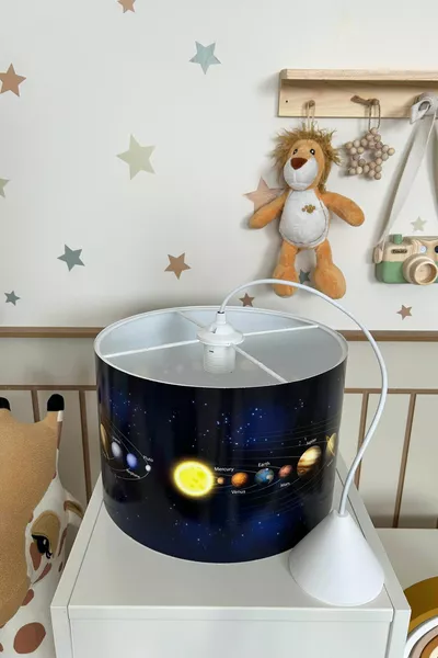 Детска полилейна лампа с космически дизайн на Млечния път