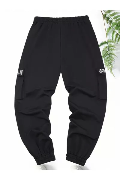 بنطلون رياضي جوجر بجيب كارجو مطبوع بروكلين ريلاكس