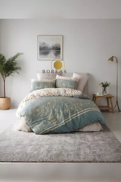 Saray Laken met Elastiek Dubbeldekbedovertrek Set