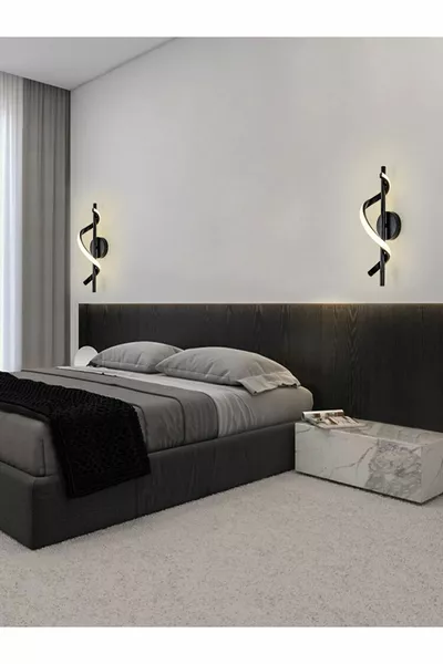 2 Black LED Wall Sconces (Not Battery Operated)