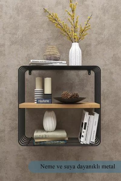 Metal Kitchen Shelf Decorative Organizer Wooden Bookshelf Metal Nightstand