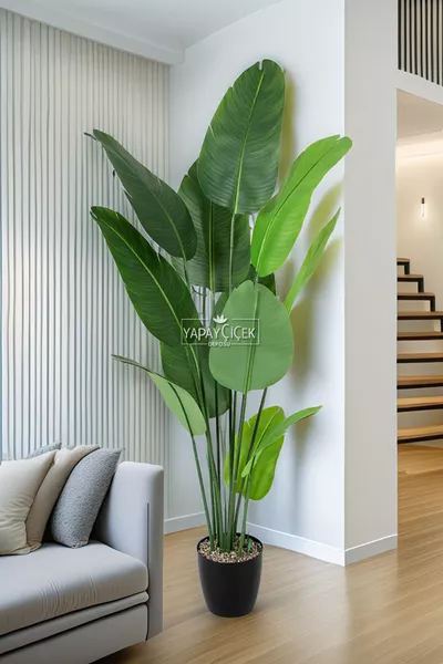 شجرة صناعية ستارليش لمسة حقيقية أوراق كبيرة خضراء سم