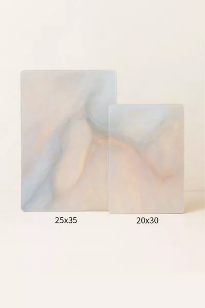 2'li Temperli Cam Kesme Tahtası  &  cm | Desenli Antibakteriyel Mutfak Doğrama Camı