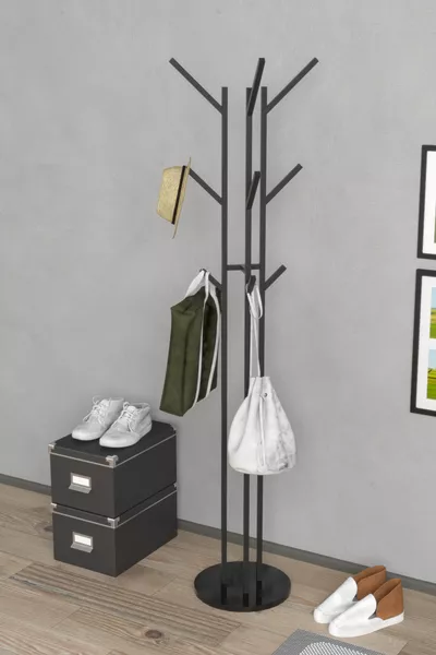 Метална закачалка с 9 куки, закачалка за антре, закачалка с крака 