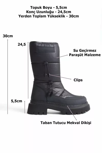 المرأة السوداء الشتاء سميكة أسفل زورق الثلج