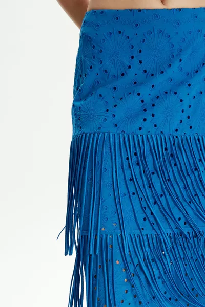 Fringed Embroidery Skirt