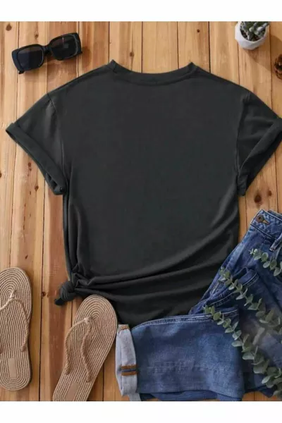 T-shirt oversize con stampa anni ' fumée