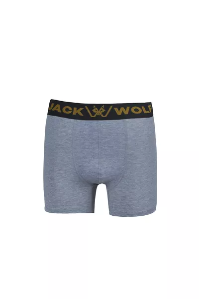 Gray 5-Pack Cotton Stretch Men's Boxer Shorts