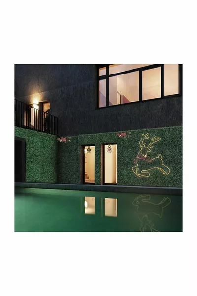 Панел за стена с изкуствени цветя, слой самшит,  см, зелен вертикален градински контейнери