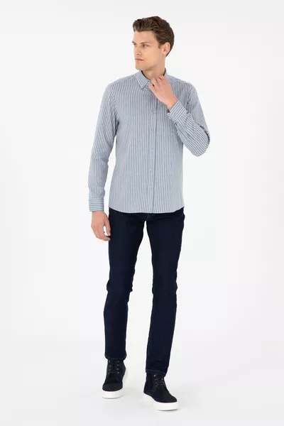 بنطال جينز رجالي أزرق 