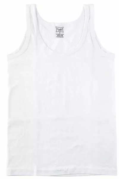 Boys' White Cotton Tank Top 6-Pack 