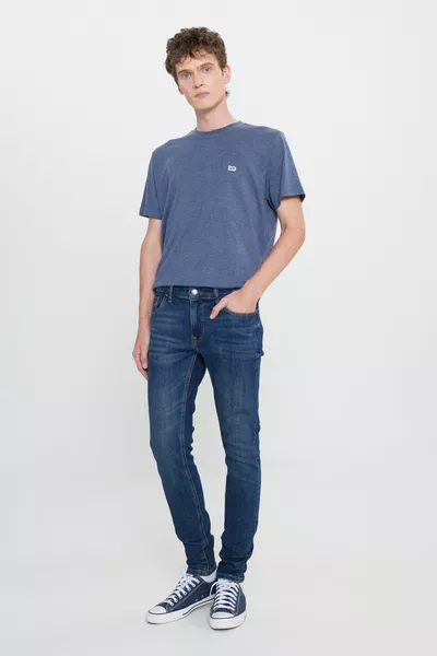 جينز دينيم ضيق جدًا للرجال ماغلون أزرق بخصر عادي وساق ضيقة للغاية