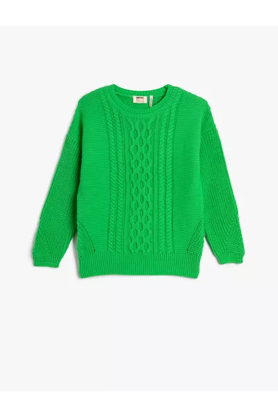 Knitted Sweater Long Sleeve Crew Neck