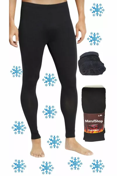 1 Piece Men's Slim Fit Towel-Lined Thick Cotton Thermal Underwear