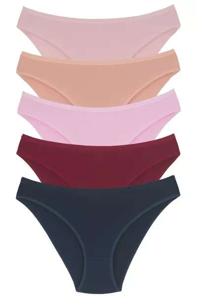  Женские ежедневные трусики-слип, набор из 5 штук, модель 