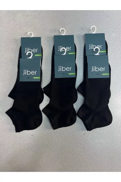 جوارب ساق قصيرة رجالية من الخيزران، 6 أزواج