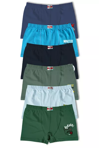 6-Pack Cotton Printed Boys' Boxer Briefs