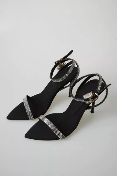 Дамски обувки с единична лента Stone Stripe Детайлни вечерни обувки